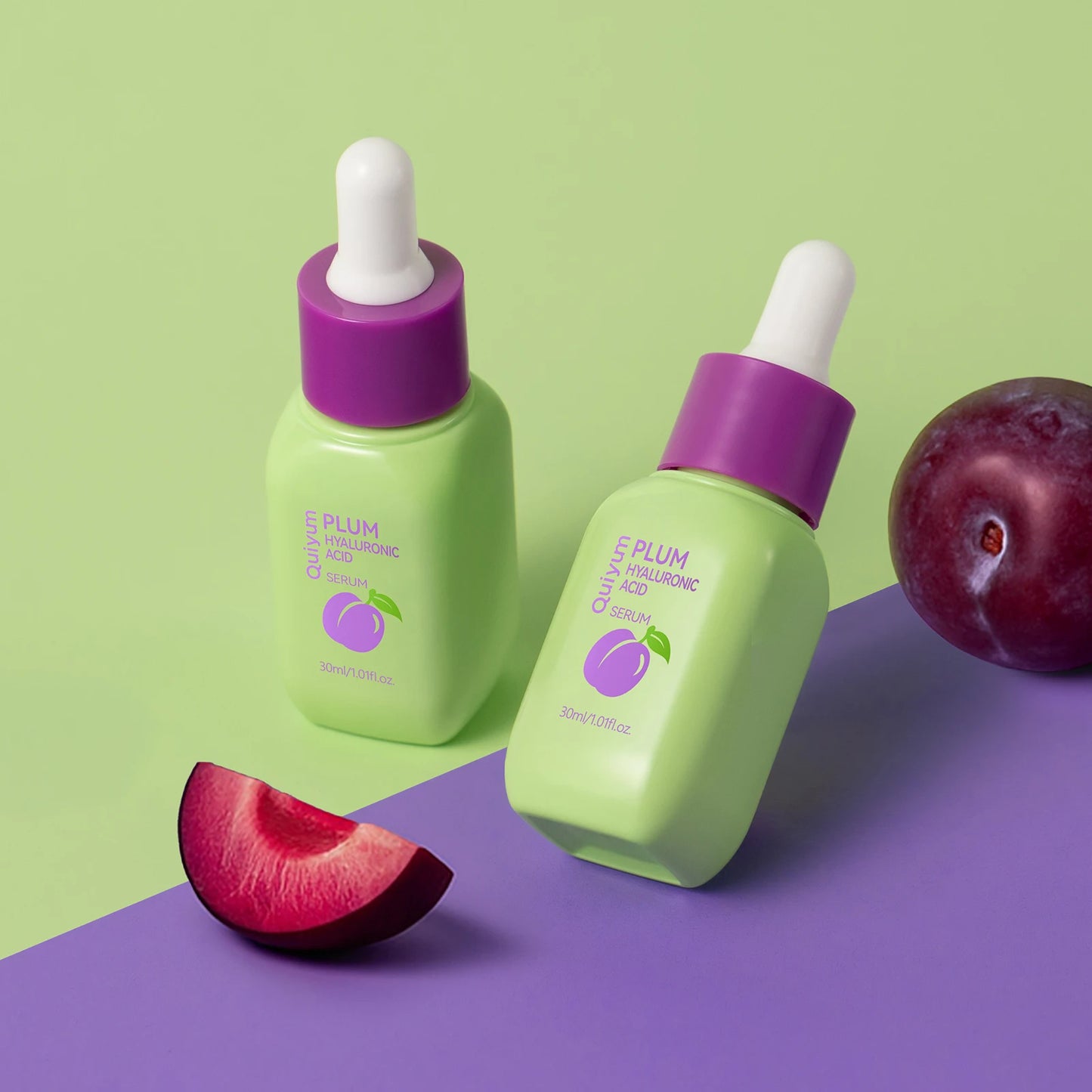 Quiyum Plum Hyaluronic Acid Serum 30ml Deep Hydration Gentle Radiance Non-Greasy for All Skin Types