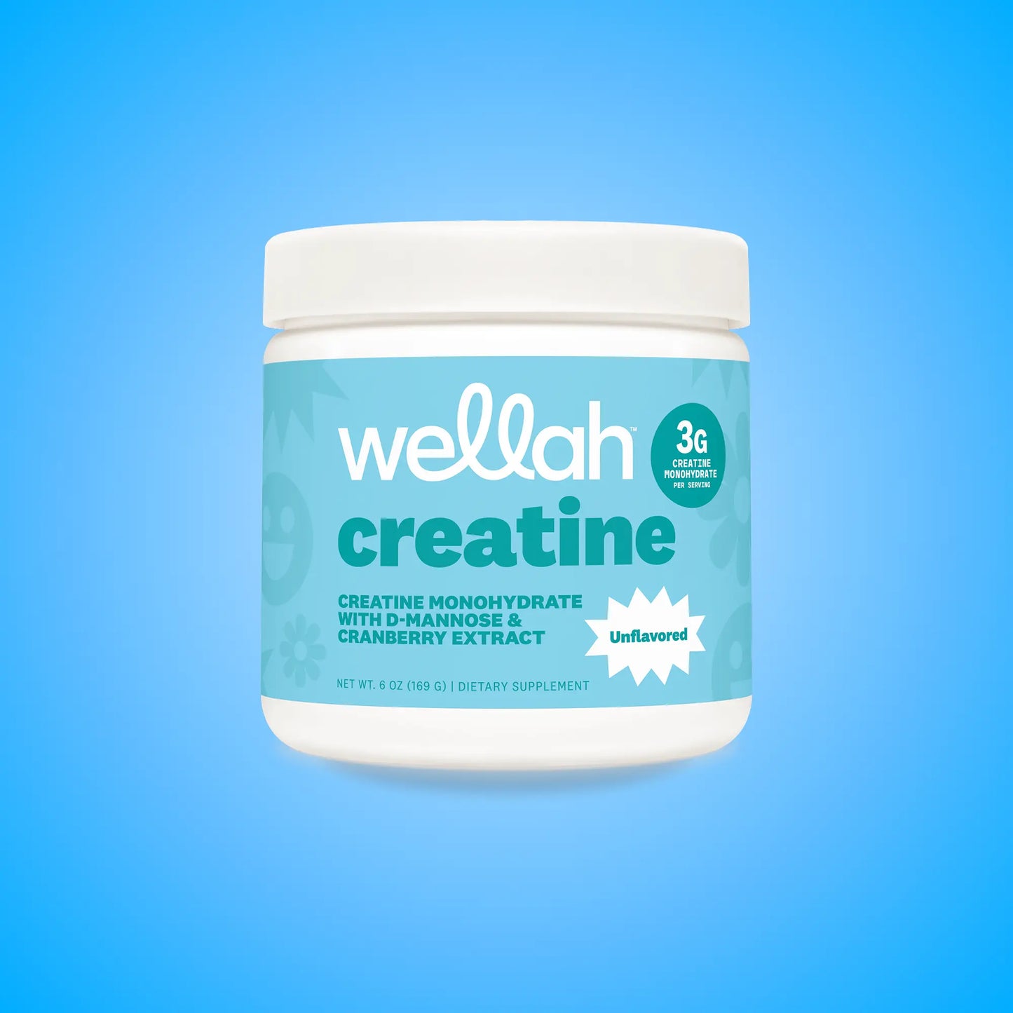 Wellah Nutrition Creatine Monohydrate - 50 Servings, 3G Creatine, Supports Energy, Muscle Recovery & Strength, Cognitive Health Dietary Supplement Powder