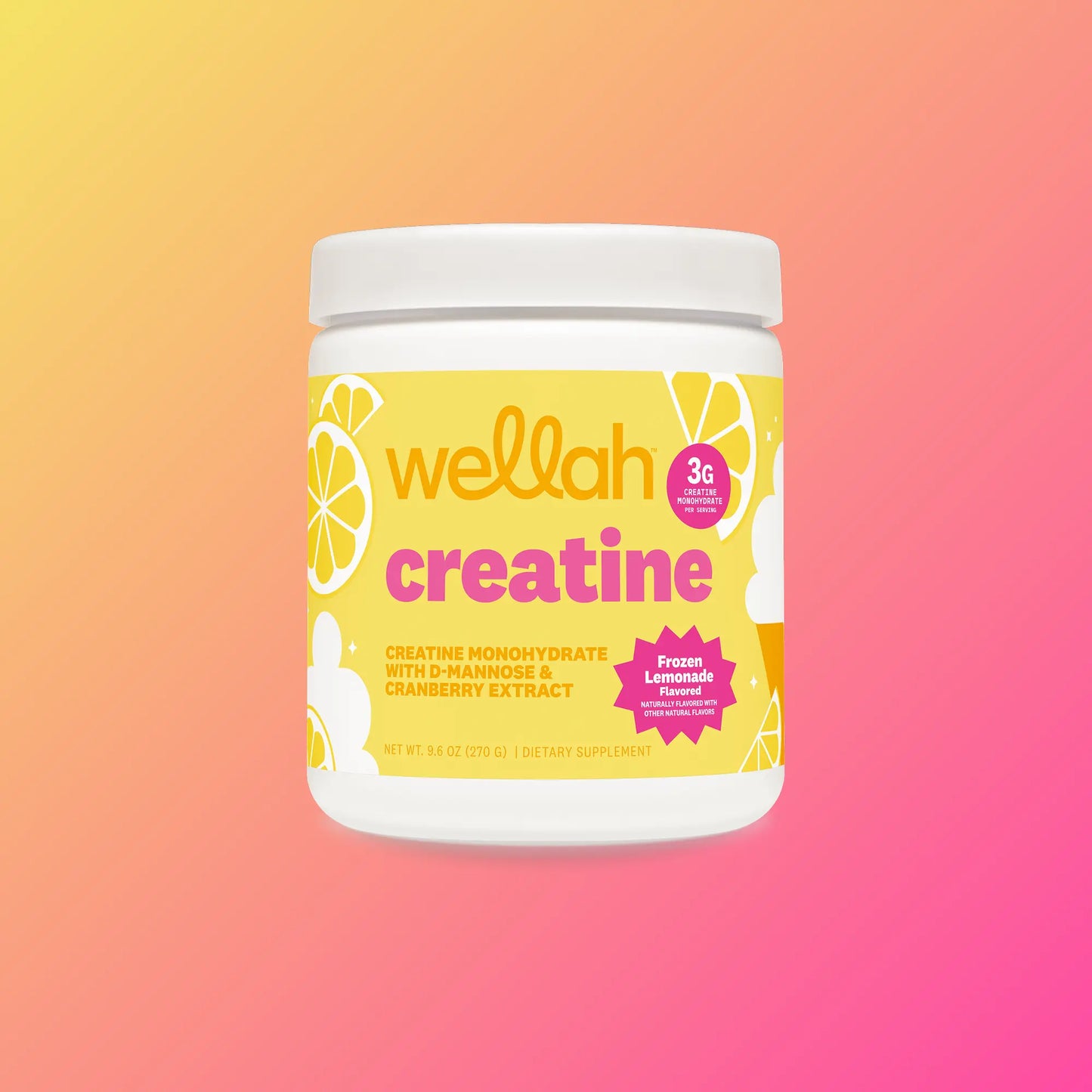 Wellah Nutrition Creatine Monohydrate - 50 Servings, 3G Creatine, Supports Energy, Muscle Recovery & Strength, Cognitive Health Dietary Supplement Powder