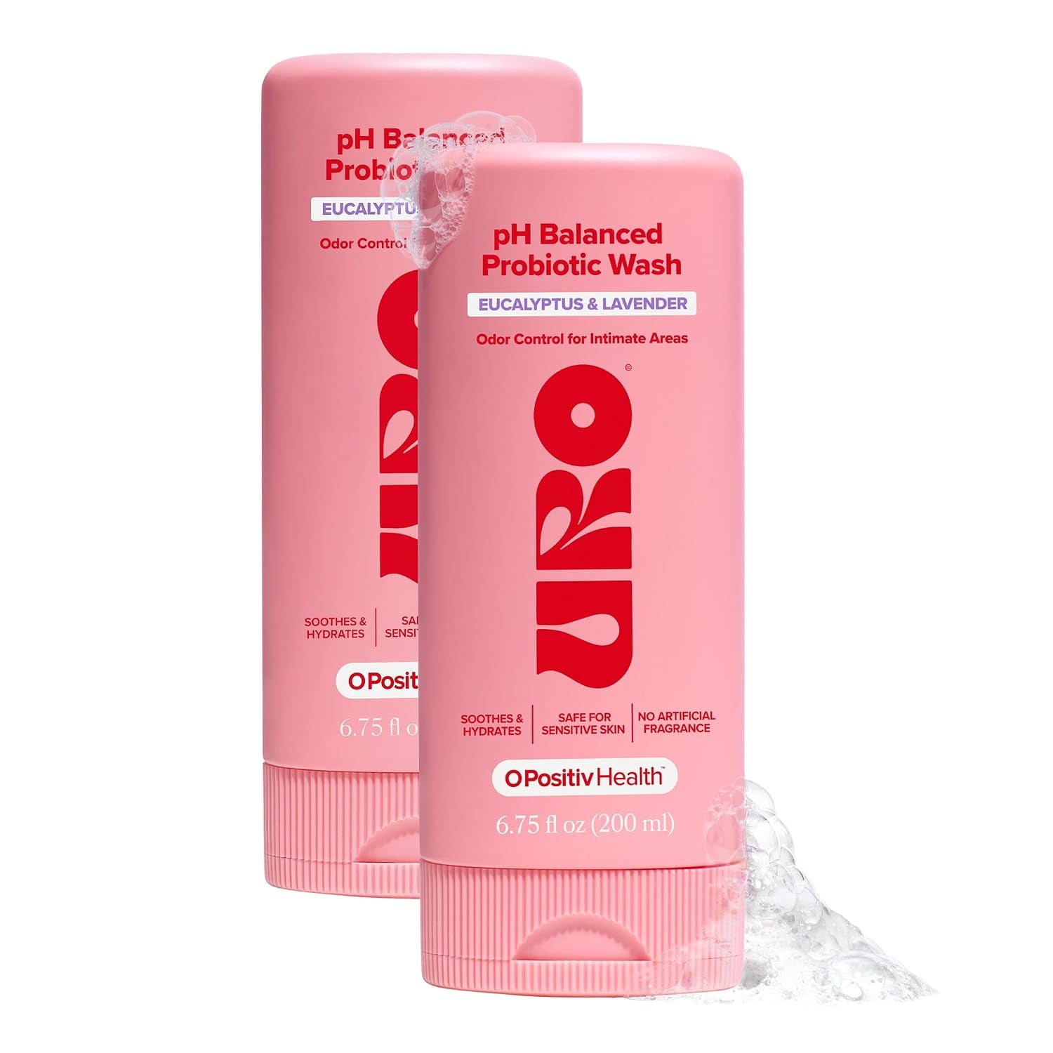 URO Ph Balanced Probiotic Wash – Odor Control, Ph Balance, Dryness & Irritation Support for Intimate Areas – Probiotics & Lactic Acid – 6.75 Oz (Pack of 2)