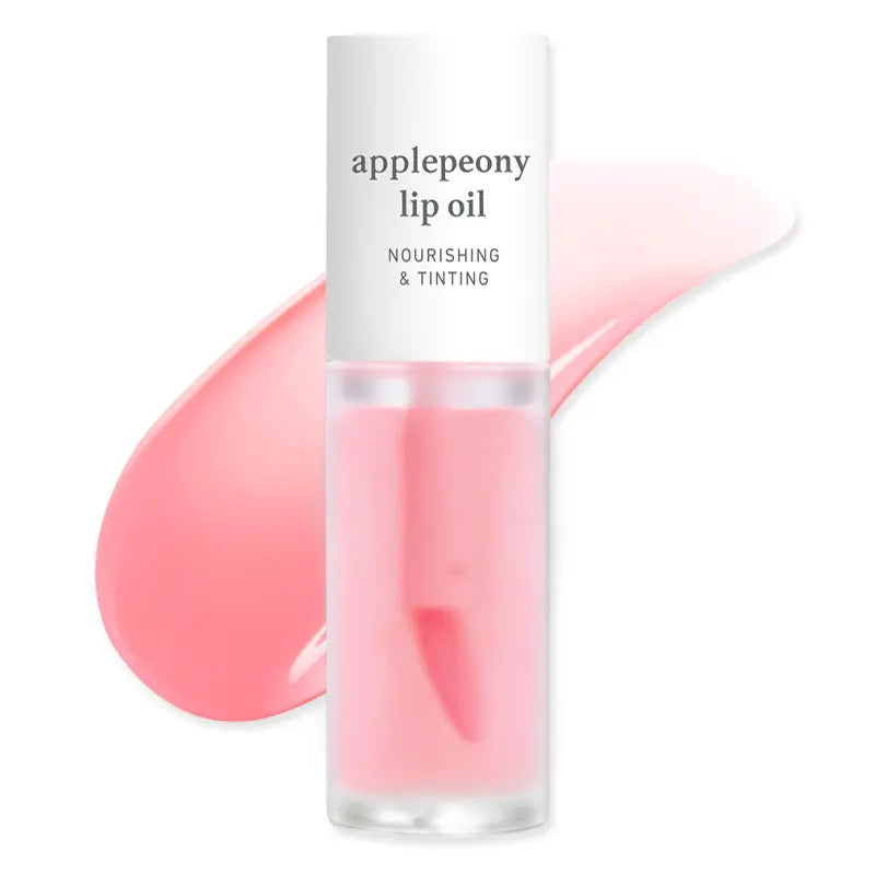 Nooni Korean Apple Lip Oil + Lip Stain | Glossy Lip Stain, Tinting & Long Lasting, Moisturizing Lip Care (13 Options) Hydrate Lipgloss Lipstick Makeup Glossy Hydrating Moisturizer Plump Transfer-Proof