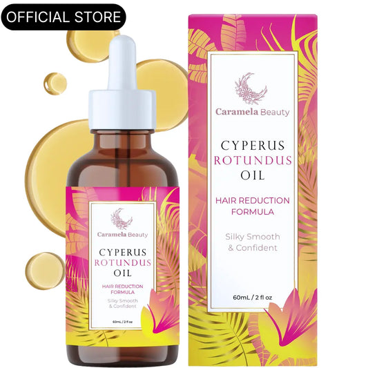 Caramela Beauty Cyperus Rotundus Oil, Body Care & Hair Removal Beauty Product for Smooth, Sensitive Skin, 60Ml / 2Oz, Naturally Derived Formula, Gentle Results